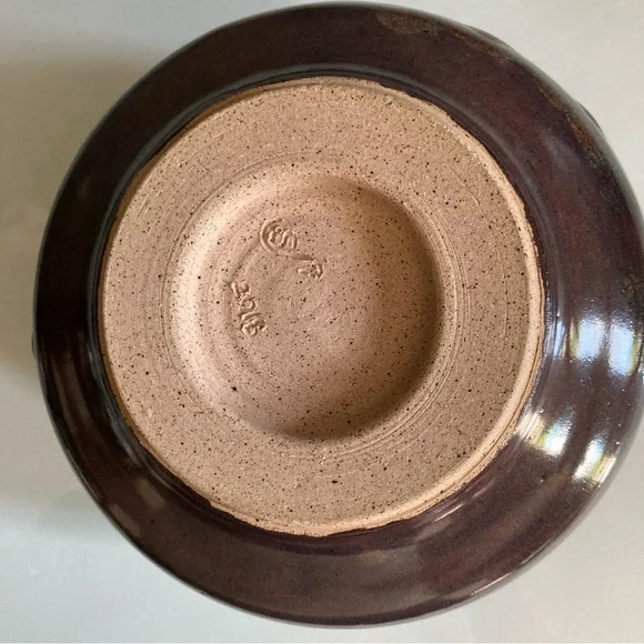 Studio Pottery Purple Drip Glaze Bowl - Picture 6 of 7